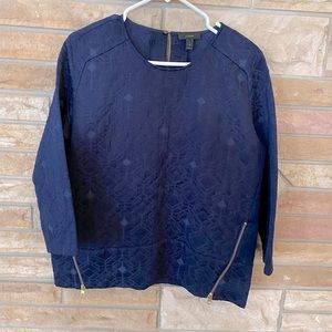 J Crew Navy Quilted Shirt